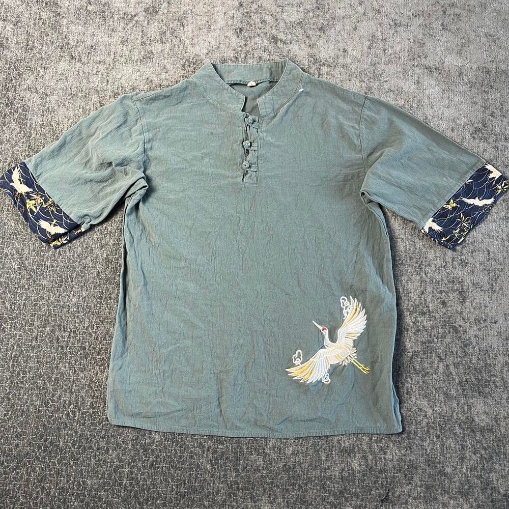 Unbranded Men's Green and Blue Polo-shirts